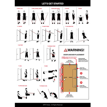  Resistance Band | Home Gym Exercise Band with Handles and Door Anchor 